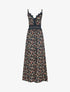 Robe fleurie à détails crochet - noir - 4