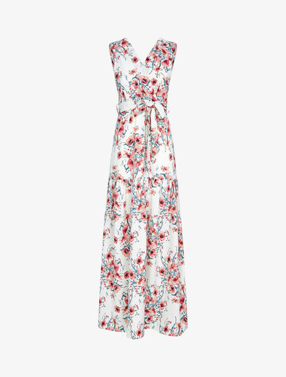 Robe à imprimé floral - ecru - 3