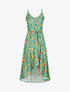 Robe asymétrique à imprimés - vert - 3