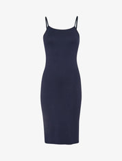 Robe basique unie - marine - 3