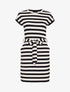 Robe t-shirt marinière - marine - 1