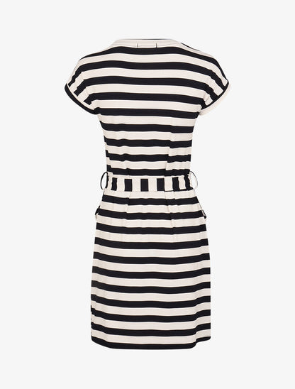 Robe t-shirt marinière - marine - 2