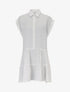 Robe courte coupe carrée style chemise - blanc - 1