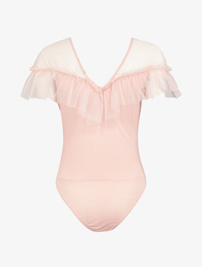 Body en tulle et volants - rose - 2