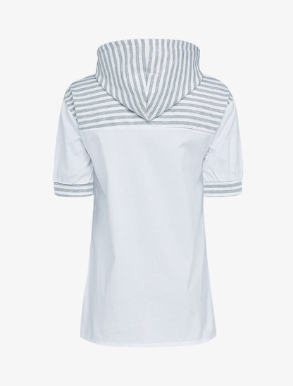 Top style chemise à capuche - gris clair - 2