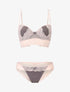 Ensemble à dentelle superposée - gris - 3