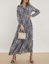 Robe chemise à imprimé animal - gris foncé - 4