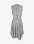 Robe légère et patineuse à petits carreaux - noir - 1