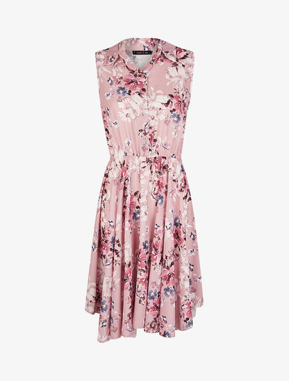 Robe légère et patineuse à petits carreaux - rose - 1