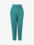 Pantalon irisé coupe carotte - vert - 1