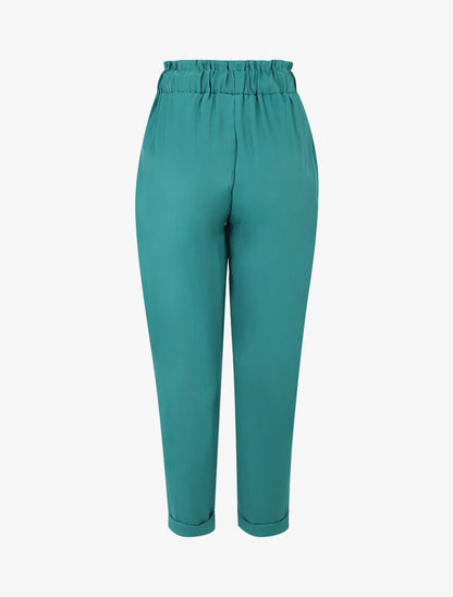 Pantalon irisé coupe carotte - vert - 2