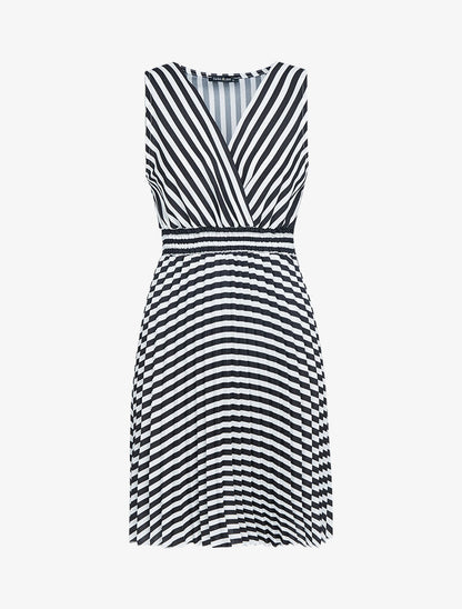Robe imprimée et gaufrée - noir - 1