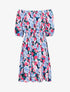 Robe imprimée à col bardot - noir - 1