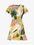 Robe style portefeuille à imprimé estivale - ecru - 3