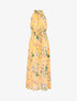 Robe longue à col américain - orange - 1