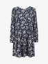 Robe trapèze à imprimé floral - marine - 1