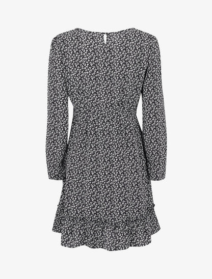Robe patineuse à imprimé trèfles - noir - 2