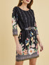 Robe droite à imprimé divers - noir - 4