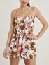 Combishort à imprimé floral - blanc - 1