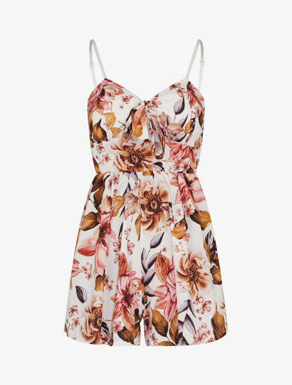 Combishort à imprimé floral - blanc - 2