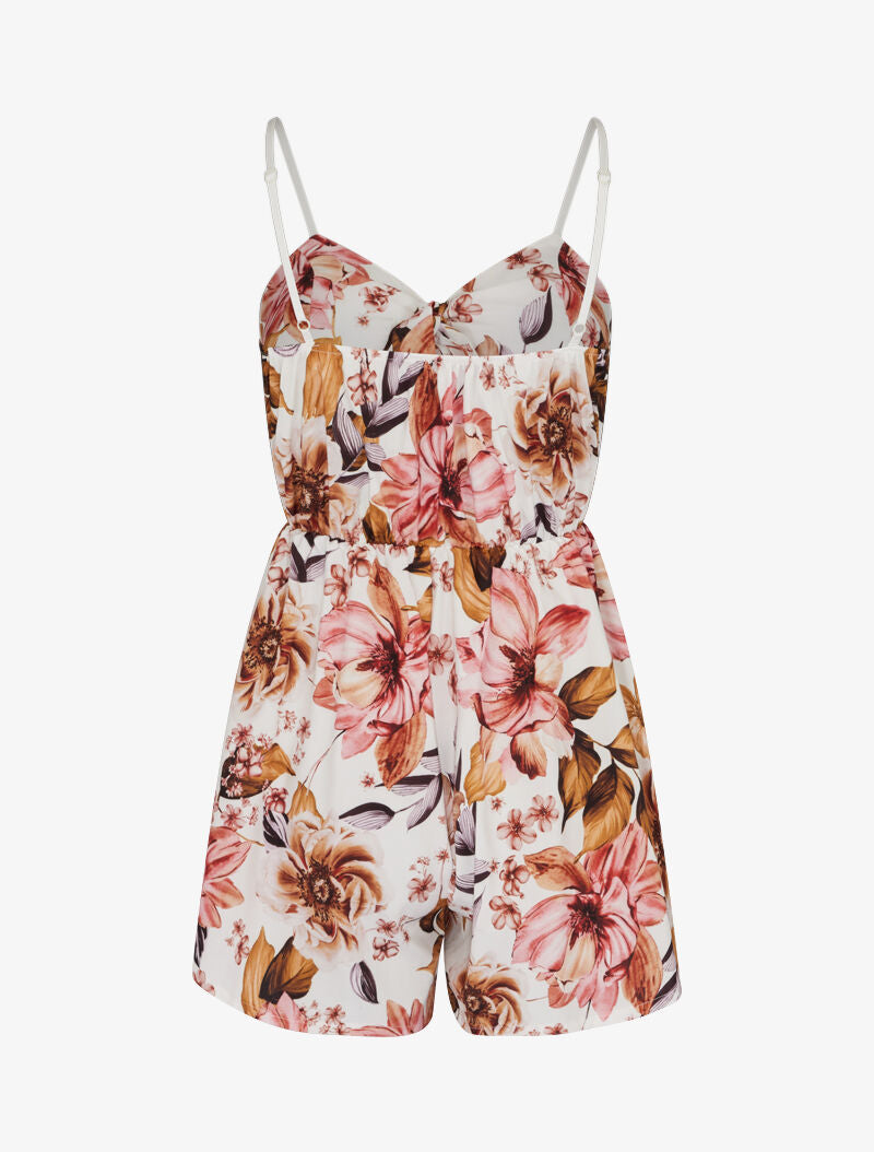 Combishort à imprimé floral - blanc - 3