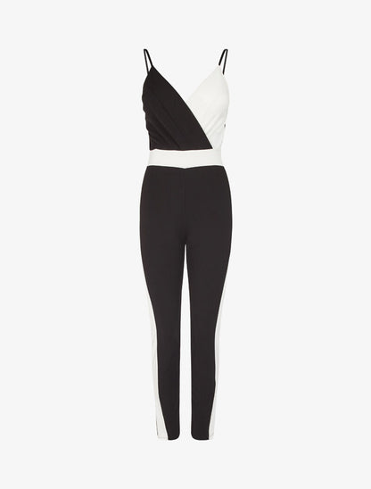 Combinaison slim color block - noir - 4