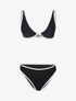 Bikini à liserés contrastants - noir - 1