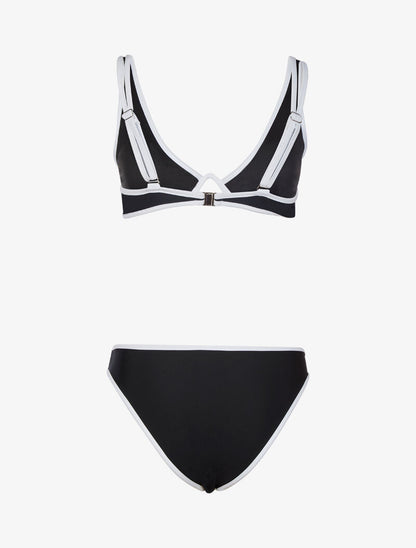 Bikini à liserés contrastants - noir - 2