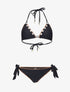 Bikini triangle empiécé coquillages - noir - 3