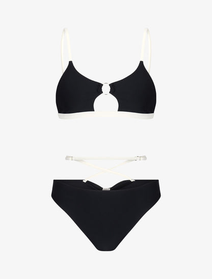 Bikini brassière à découpe - noir - 1