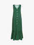 Robe à pois et bord fendu - vert - 3