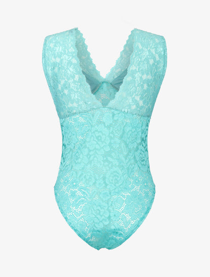 Body sans manches en dentelle - vert menthe - 2