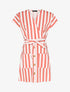 Robe patineuse à rayures - corail - 3