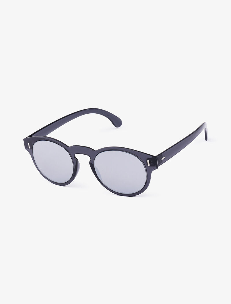 Lunettes rondes à monture transparente - noir - 2