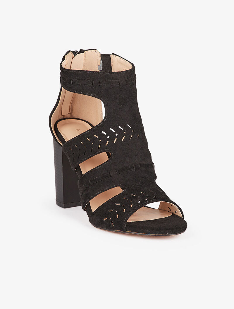 Sandales style bottines à découpes - noir - 2