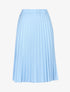 Jupe midi gaufrée à pois - bleu ciel - 1