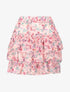 Mini jupe volantée à imprimé floral - rose - 1
