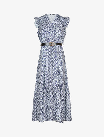 Robe cache coeur imprimé jonquille - marine - 3