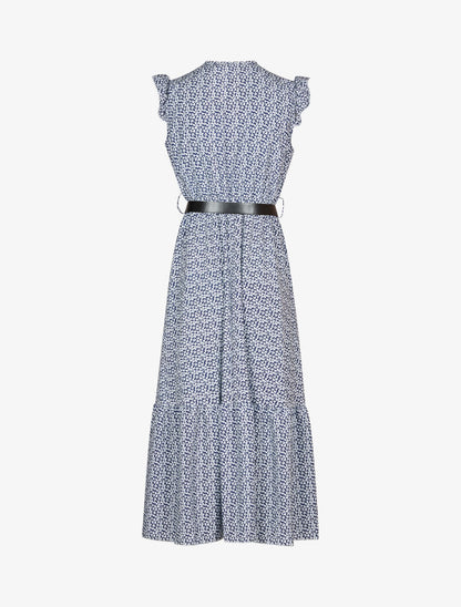 Robe cache coeur imprimé jonquille - marine - 2