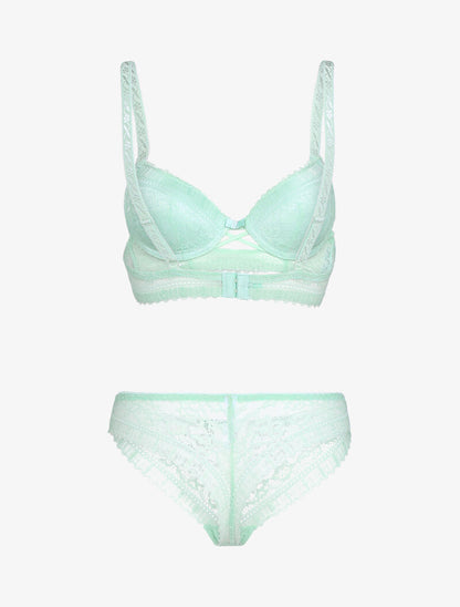 Ensemble floral à liens croisés - vert menthe - 2