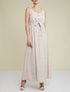 Robe à fleurs et buste boutonné - beige - 1