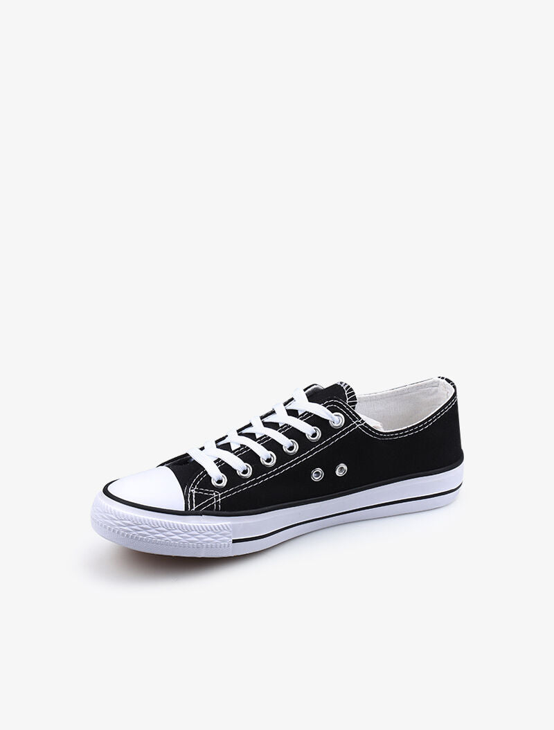 Tennis plates à tour de semelle à liseré - noir - 4