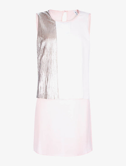 Robe drapés superposés - rose - 1