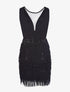 Robe charleston bas frangé - noir - 6