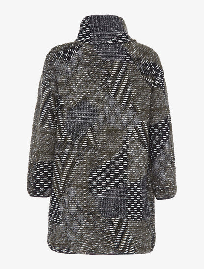 Gilet long col zippé - vert - 2