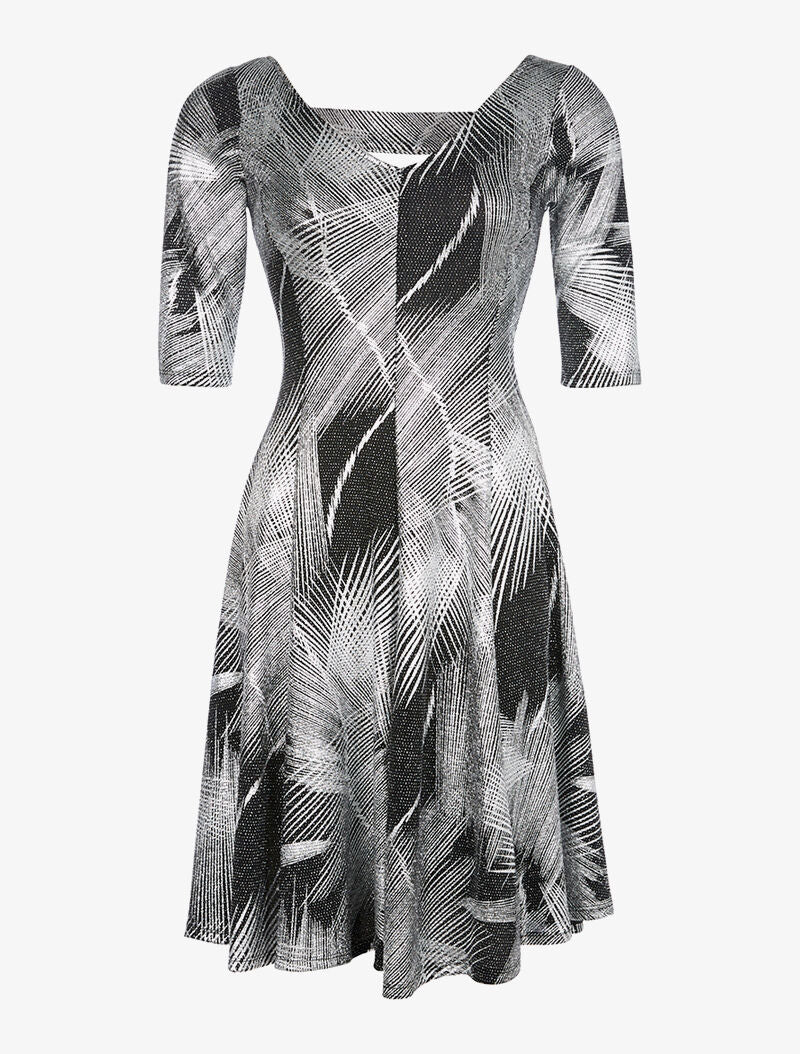 Robe dos cache-coeur motifs métallique - argent - 1