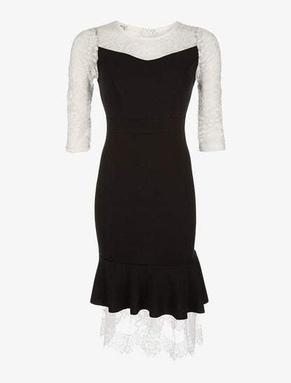 Robe dentelle  trompe l&