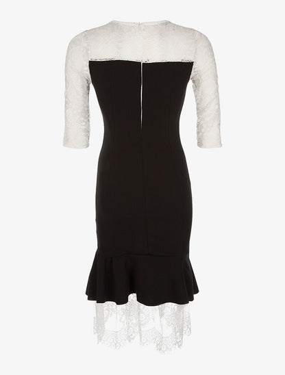 Robe dentelle  trompe l&