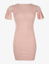 Robe manches à lamelles - rose - 1