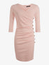 Robe plissée côté boutonné - rose - 3